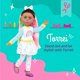 thumbnail image 2 of Muñeca moderna con purpurina para niñas Torrei de 14 pulgadas con atuendo de arcoíris, 2 of 7