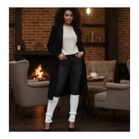 Genérico - Polainas Calentadores Tejido Trenzado Colores Variados Mujer Niña Elegante 100% Lana