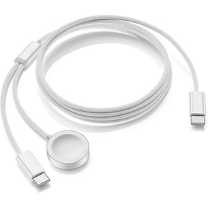 Impormaipu - Cargador De Celular Inalambrico 2 En 1 Usb Magnetico Y Compatible Iphone Y Iwatch Carga Rapida 3A 30W Smartphone Android Para Iphone Pared Casa Redondo