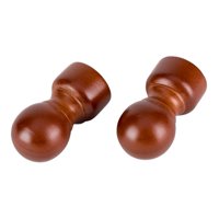 Metalhsa - Pack 2 Unidades Terminal Bola De Madera Chocolate 19 Mm