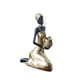 thumbnail image 3 of Estatuilla De Mujer Negra, Escultura De Mesa, Artesanía Hecha A Mano Para Estantería De Escritorio, 16,5x8x9,5 Cm, 3 of 5