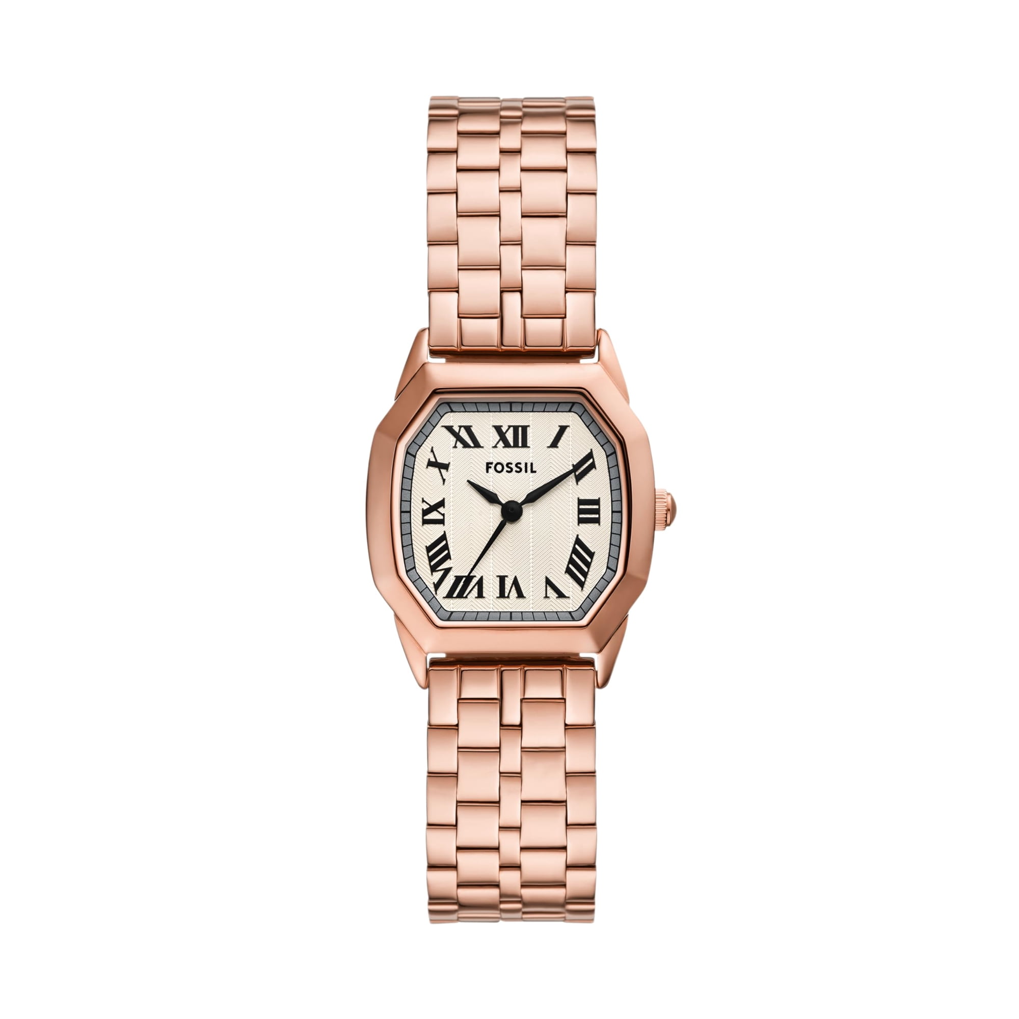 Reloj Fossil Harlow Para Mujer Con Pulsera De Acero Inoxidable En Oro Rosa De 27 Mm