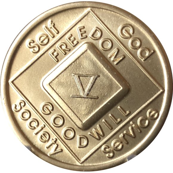 Medallón de Bronce Narcóticos Anónimos 5 Años