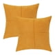 thumbnail image 1 of Paquete de 2 almohadas de cuero de 18 x 18 pulgadas, fundas de almohada decorativas de cuero sintético cosidas a mano, sofá cama, sala de estar, jardín, decoración del hogar, 1 of 5