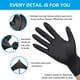 thumbnail image 3 of Guantes desechables FINITEX de nitrilo negro sin polvo, 1000 unidades, 3 of 9