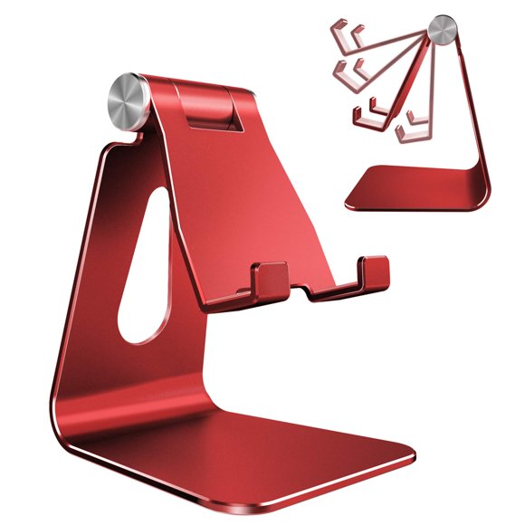 Soporte para teléfono CreaDream ajustable de aluminio rojo 8 x 7 x 10 cm