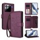 thumbnail image 1 of Funda Cartera Mariposa para [Xiaomi 15 Pro] con Soporte y Cremallera Violeta, 1 of 6