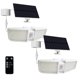 thumbnail image 1 of Proyectores solares para exteriores Cozeet 180 LED 6500 K con control remoto, 2 unidades, 1 of 6