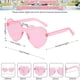 thumbnail image 2 of Gafas de sol Colrea en forma de corazón sin montura, transparentes, 12 pares, 2 of 7
