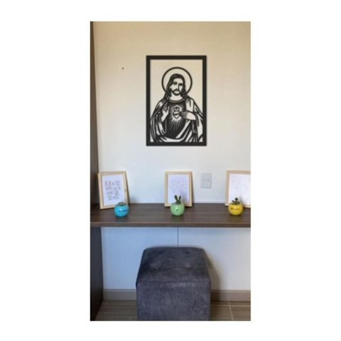 Genérico - Cuadro Decorativo Figura De Jesus En Madera Mdf 3Mm