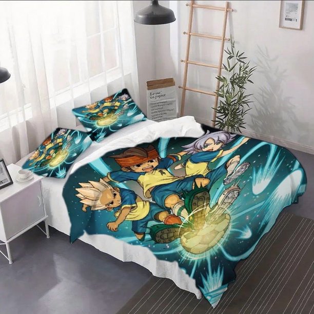3pcs Inazuma Eleven Soccer Action Anime Art Printed Bedding Set All-season Home Decor