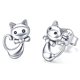 thumbnail image 1 of Aros Gato con Lazo en Plata 925, 1 of 2