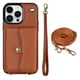 thumbnail image 1 of Crossbody PU Leather Wallet Case For IPhone 14 13 12 Mini 11 Pro X XS Max XR 8 7 SE 2020 2022 Card Slots Magnetic Lanyard Phone Cover, 1 of 3