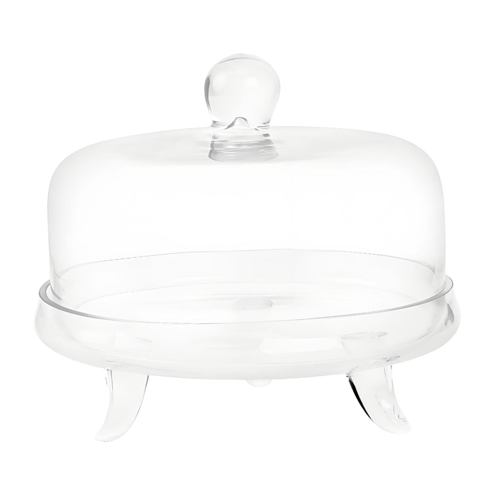 Magideal - Soporte De Acrílico Para Tartas Con Cúpula, Plato Para Tartas, Soporte Redondo Transparente Decorativo Para Tartas, Bandeja De Postres Para Decoración S