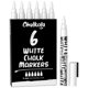 thumbnail image 1 of Marcadores de tiza Chalkola, líquido de borrado en seco, blanco, 3 mm, juego de 6, 1 of 9