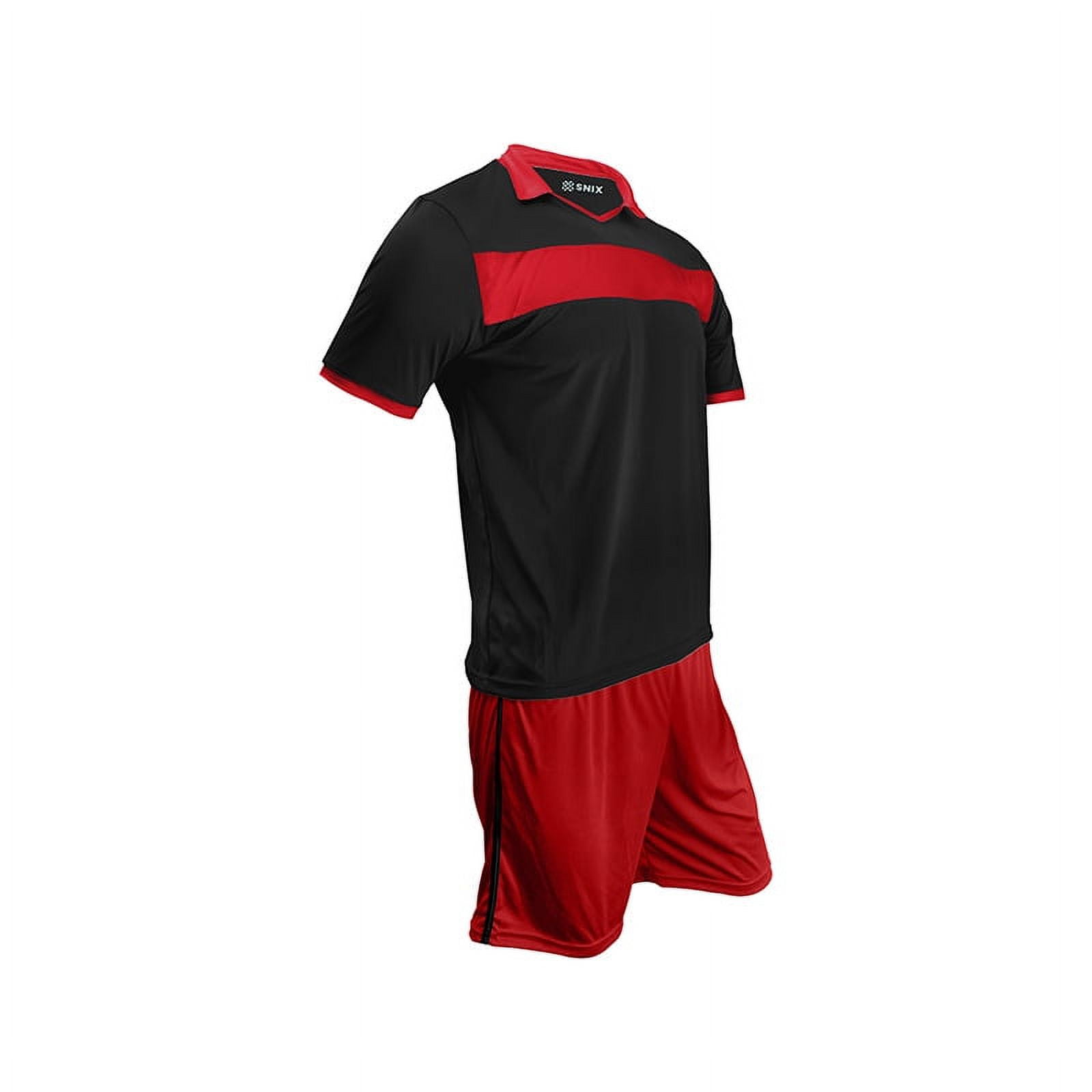 Uniforme De Futbol Para Adulto Zid Negro Y Rojo Talla S