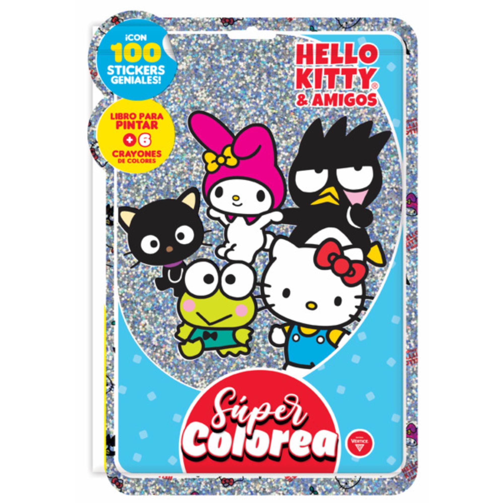 Libro Para Pintar + 6 Crayones Hello Kitty & Friends Vertice