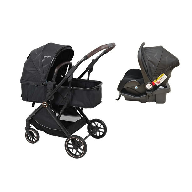 Coche de Bebé Travel System E-Crib Negro + Silla y Base