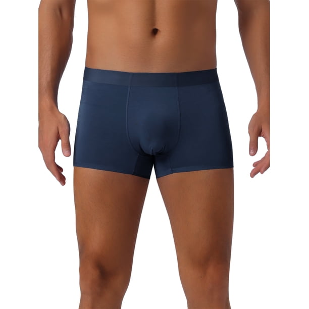 INSPIRE CHIC Calzoncillos Básicos para Hombre de Cintura Elástica Suave Color Sólido Ajuste Regular 34 Azul Oscuro