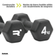 thumbnail image 3 of Set de 2 Mancuernas Ejercicio Fitness Dumbbell 4kg Rava, 3 of 4