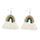 thumbnail image 2 of Joyería De Moda Borla Fringe Forma De Arco Iris Pendientes Colgantes De Gota Gris, 2 of 5