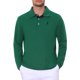 thumbnail image 1 of INSPIRE CHIC Camisa Polo de Hombre con Patrón Piqué de Manga Larga en Contraste de Color para Golf M Verde, 1 of 6