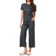 thumbnail image 2 of INSPIRE CHIC Conjunto de Pijama de Mujer Acanalado de Manga Corta Modal con Puños Volantes y Pantalones de Descanso Suaves 2XL Punto, 2 of 6
