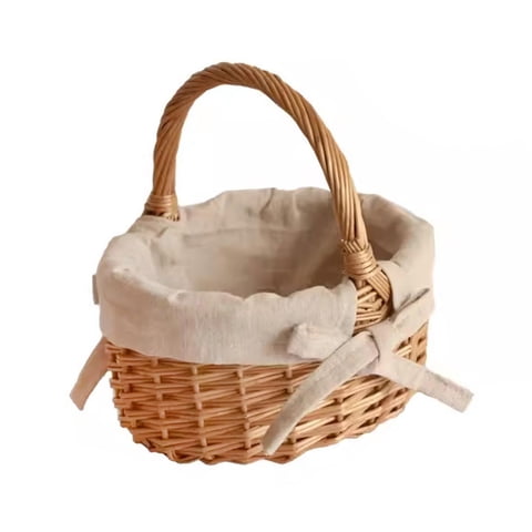 Bothyi - Mini Cesta Tejida Con Asa, Cesta De Pan Para Cosecha De Dulces