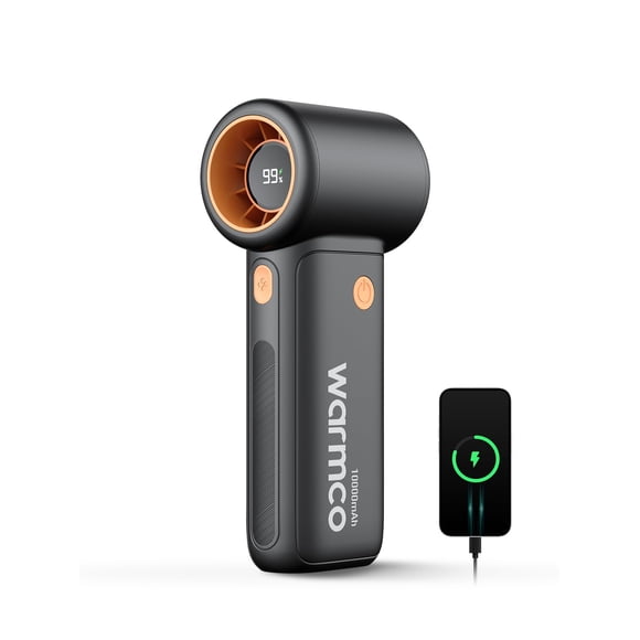 Ventilador portátil Warmco H3 de 10000 mAh, USB-C, 5 velocidades