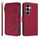 thumbnail image 2 of Funda Cartera Mariposa para [Samsung Galaxy A27 5G] con Soporte y Cremallera Rojo, 2 of 6