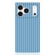 thumbnail image 1 of Funda Square oficial de FLAUNT para iPhone 17 Pro Max con rayas Oxford azul y blanco, 1 of 9