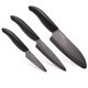 thumbnail image 1 of Juego de cuchillos de cerámica KYOCERA 3 piezas Santoku, utilitario y de pelar – negro, 1 of 6