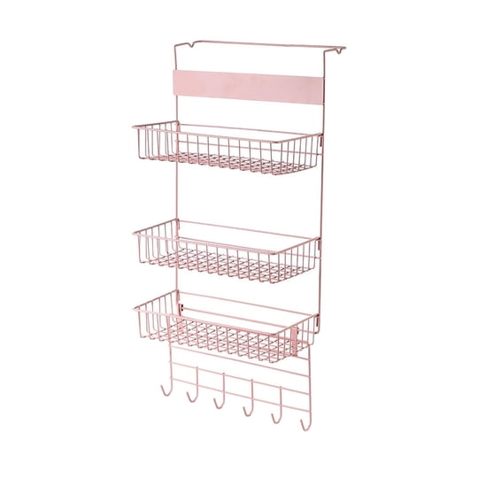 Uucntr - Organizador De Despensa Sobre La Puerta, Estante De Almacenamiento Para Lavandería, Gabinete, Cocina, Color Rosa