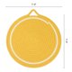 thumbnail image 5 of Juego de 6 Manteles Individuales Redondos Estilo Rústico para Decoración de Mesa de Comedor, Mantel de Cocina, Limpieza Fácil, Amarillo, 11.8 pulgadas, 5 of 5