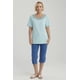 thumbnail image 2 of Polera Mujer Aplicación Cuello Celeste, 2 of 8