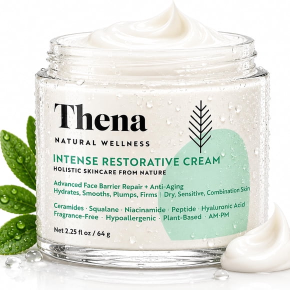 Crema Facial THENA Natural Wellness 64 g Ceramidas, Ácido Hialurónico
