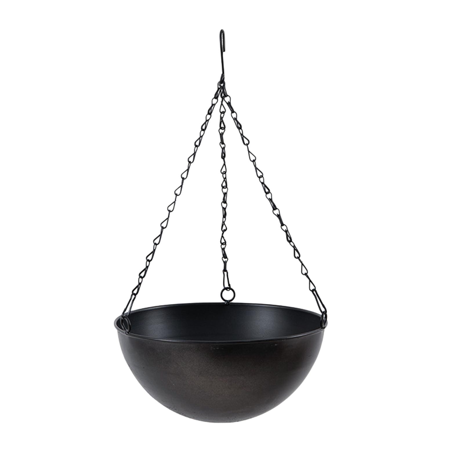 Ioensy - Maceta Colgante De Hierro, Maceta Decorativa Para Plantas Caseras, Planta Colgante Negra Grande