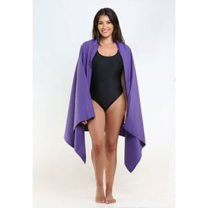 Samia - Toalla De Microfibra Grande 180 Cm X 100 Cm Morada Tamaño Único