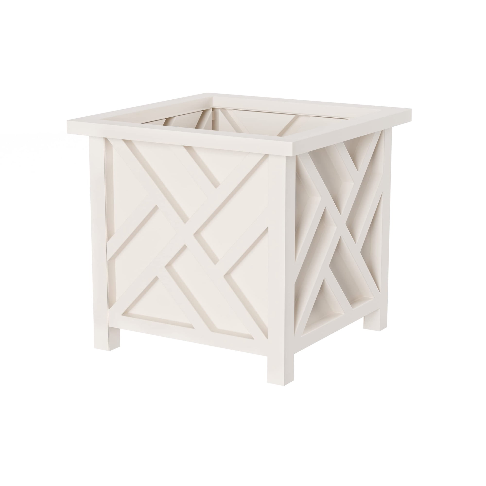 Pure Garden - Jardinera Para Exteriores, Diseño Puro De Celosía De Jardín, 37,47 Cm, Color Blanco