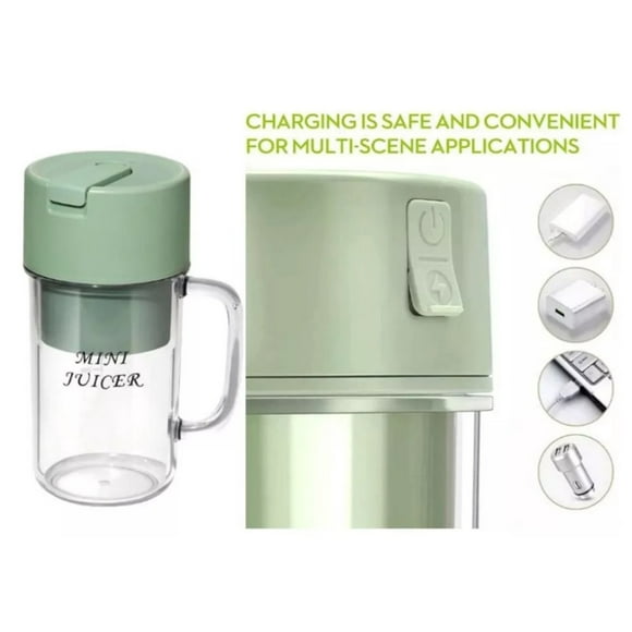 Licuadora Portatil Frutas Usb Recargable 4 Cuchillas Lau