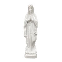 Bothyi - Estatuilla De La Madre María, Adorno De María, Figura Religiosa Para La Decoración Del Escritorio Del Hogar, Estilo A Blanco