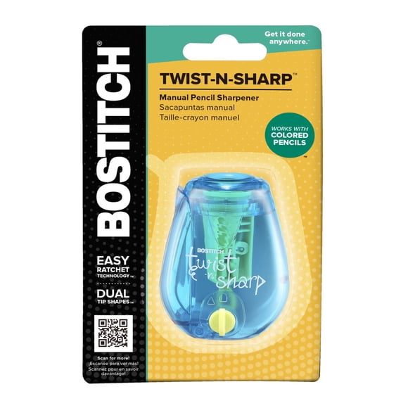 Sacapuntas Bostitch Twist N Sharp de 1 apertura manual azul