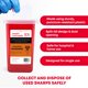 thumbnail image 3 of Contenedor para Objetos Cortopunzantes Ever Ready First Aid 1 Cuarto con Tapa de Bloqueo, 3 of 6