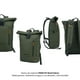thumbnail image 3 of Mochila Roll Top Makalu 22L Impermeable Porta Notebook Lhotse verde Talla única, 3 of 7