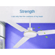thumbnail image 5 of Ventilador De Techo Metal 3 Aspas 142 Cm Blanco, 5 of 7