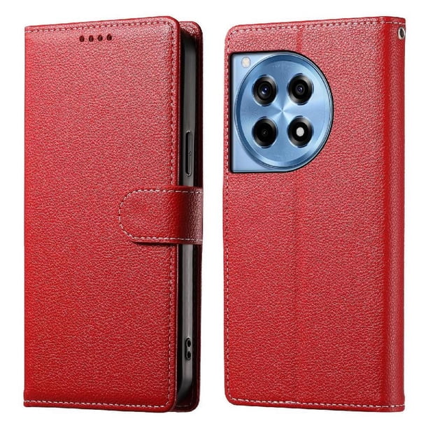 Funda para FOXDOCK OnePlus 12R– Cuero Premium, 3 ranuras para tarjetas, Protección contra impactos
