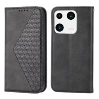 Funda Flip Foxdock Para Xiaomi 13 Pro , Estilo Billetera Con Diseño Rombo, Correa De Mano Y Soporte, Uso Diario