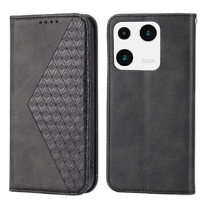 Funda Flip Foxdock Para Xiaomi 13 Pro , Estilo Billetera Con Diseño Rombo, Correa De Mano Y Soporte, Uso Diario