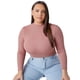 thumbnail image 3 of Camiseta Lisa de cuello alto Plus Size., 3 of 6