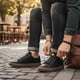 thumbnail image 2 of Zapatilla de Cuero Casual Aconcagua OLKI - Negro/Camel negro 41, 2 of 7